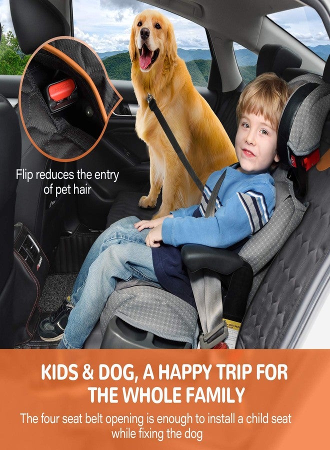 OKMEE Dog Car Seat Cover 100% Waterproof, Scratchproof Dog Seat Cover with Mesh Window, 2 Seat Belts and a Pocket, Durable Nonslip Car Seat Cover for Dogs Back Seat, SUVs and Trucks - Image 4